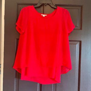 Dana Buchman Red Sheer T-shirt: Size S